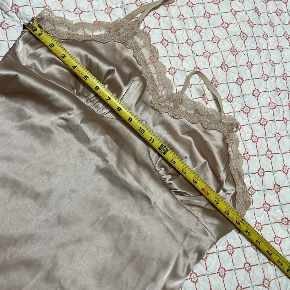 Belle Poque lace trim retro satin slip dress - Picture 8 of 9
